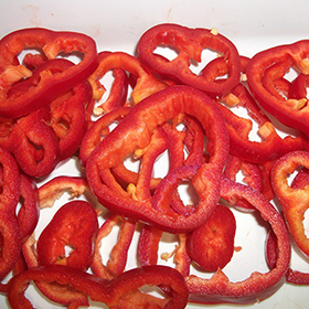 Rounded Sliced Red Pepper