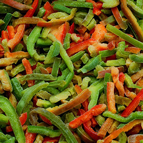 Green Red Mixed Pepper Sliced
